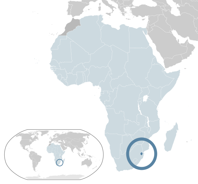 Location Swaziland AU Africa